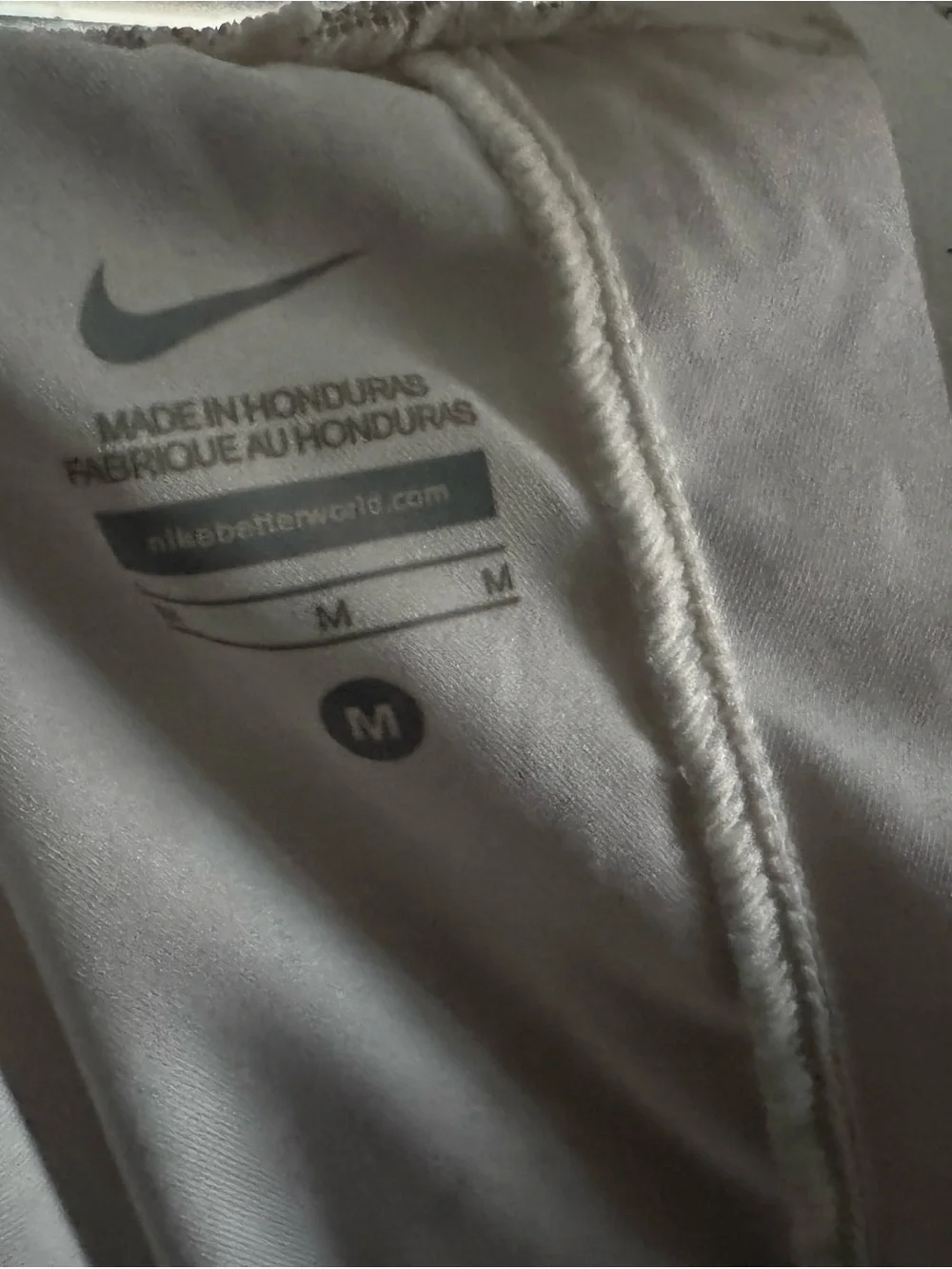 fresno state Nike Men’s White Athletic Pants with Swoosh